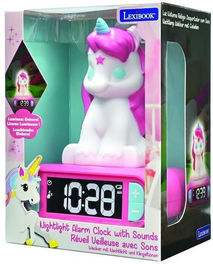 Lexibook Επιτραπέζιο Ρολόι Unicorn Ροζ