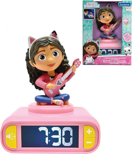 Lexibook Gabby's Dollhouse Alarm Clock Night Light Sounds 80114 Gadget