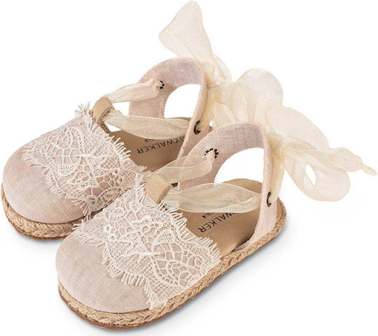 Babywalker Ecru Baptism Fabric Espadrilles