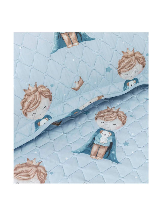 Borea Kids Single Quilt Set with Pillowcase Little King Petrol 160x220cm