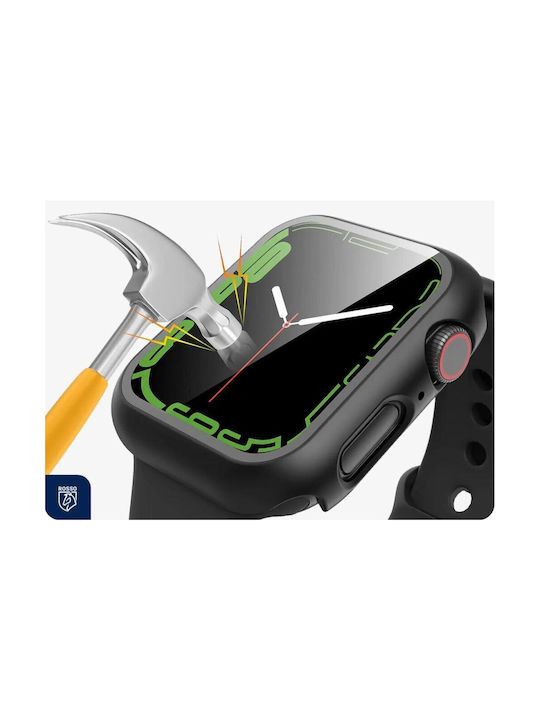 Rosso Пластмасов Калъф в Черен цвят за Apple Watch 9, 8, 7 (41мм)