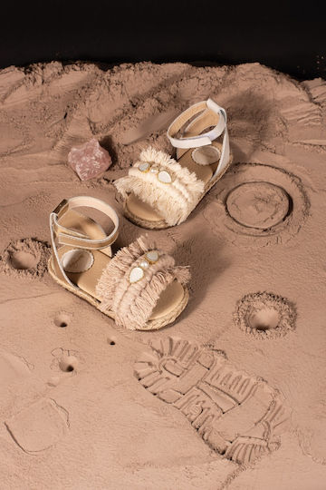 Babywalker Βαπτιστικά Δερμάτινα Πέδιλα Gold-Beige