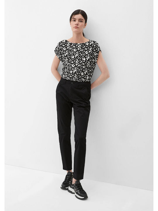 Women's Chino Trousers Regular Fit Black
