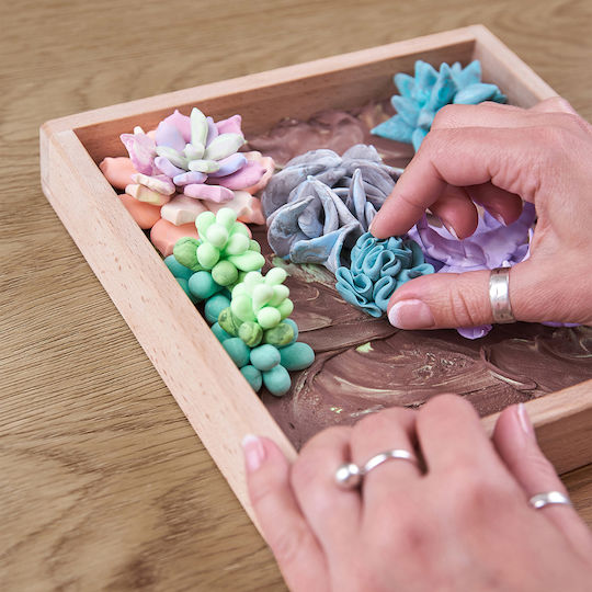 Diy Δημιουργικό Σετ Κατασκευής Με Πηλό Wood & Craft Succulents Tenderness