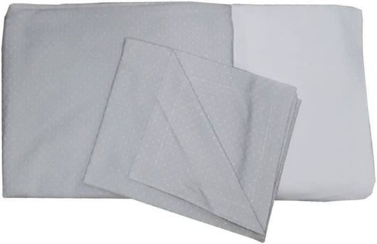 Queen Mother Σετ Σεντόνια Μονά Βαμβακερά Dark Grey, White 100x180cm 2τμχ
