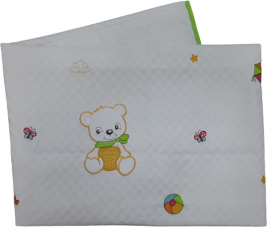 Beboulino Одеяло Детско легло Bear Pique Бяло 117x145см.