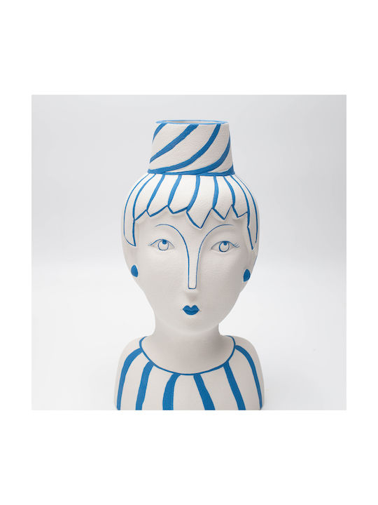 Decorative Vase White 14x13.8x25.6cm