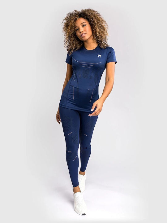 Venum Venum Frauen Kampfsportshirt Kurze Ärmel Blau