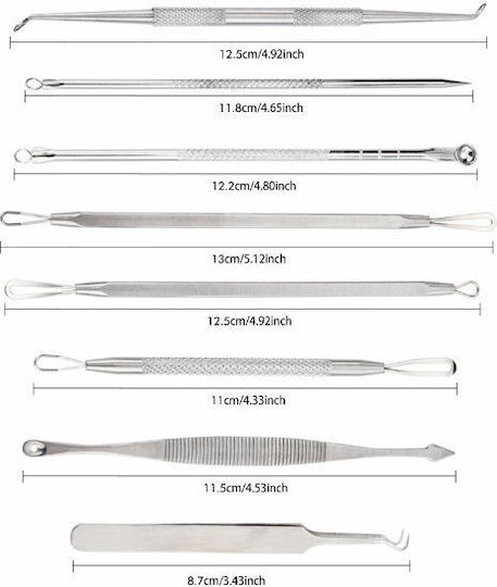 OEM Face Care Kit Stainless Steel 8 Pieces