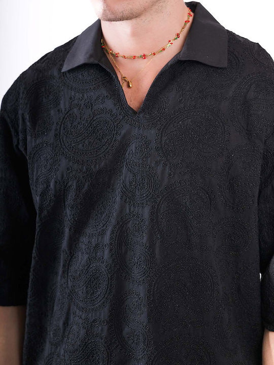 Polo Blouse Black