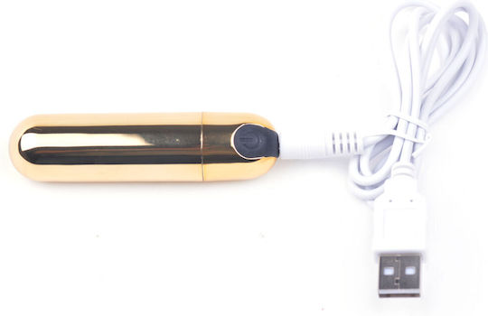 10 Speeds Golden Color Usb Recharging Vibrating Bullet