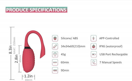 Fugu Ασύρματος Δονητής Application Magic Motion App Controlled Vibrator