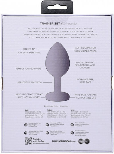 Πρωκτικές Σφήνες Σιλικόνης Σετ Trainer Set 3 Τμχ
