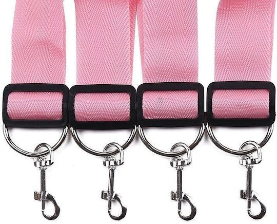 Set Erotic Bondage Accessories Handcuffs Adjustable Pink Hand And Foot Straps