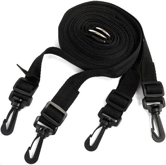 Set Erotic Accessories Bondage Handcuffs Hand & Foot Straps Adjustable Length Black