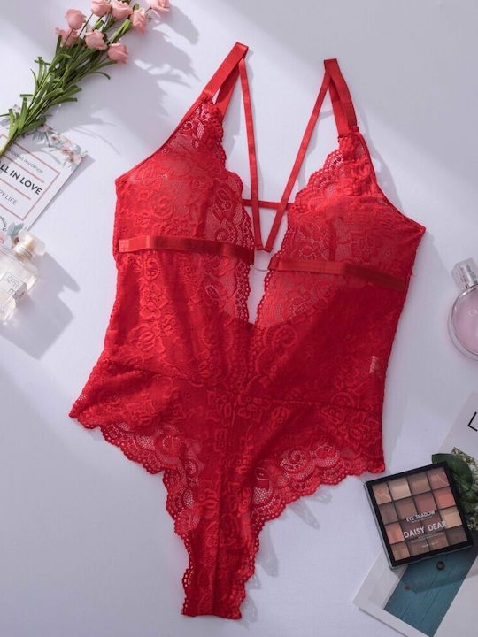 Margie Δαντελένιο See Through Κορμάκι Straps Στο Στήθος Βαθύ Ντεκολτέ Margie Δαντελένιο See Through Κορμάκι Straps Στο Στήθος Βαθύ Ντεκολτέ