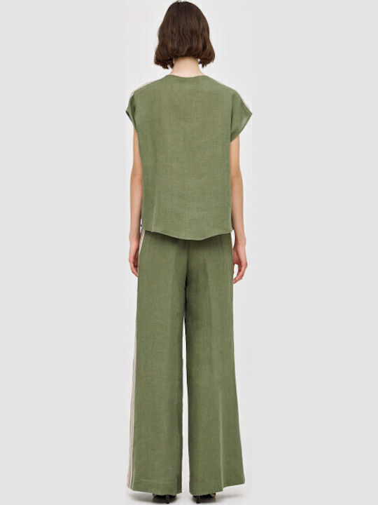 Women's Fabric Trousers Olive