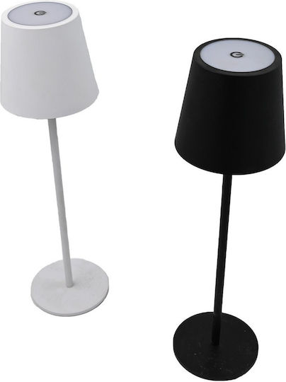 Klikareto Metall Tischlampe LED mit Schwarz Schirm und Basis