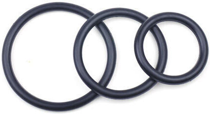 Black Color Silicone Triple Cock Ring Set