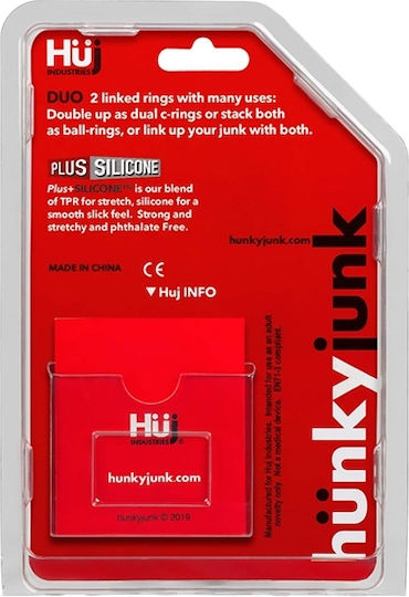 Hünkyjunk Cock & Ball Rings Duo-linked Cobalt