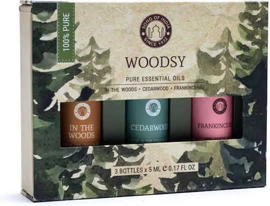 Aromatherapy Gift Set Woodsy Pure Essential Oil Σετ 3 Αιθέρια Έλαια 5ml
