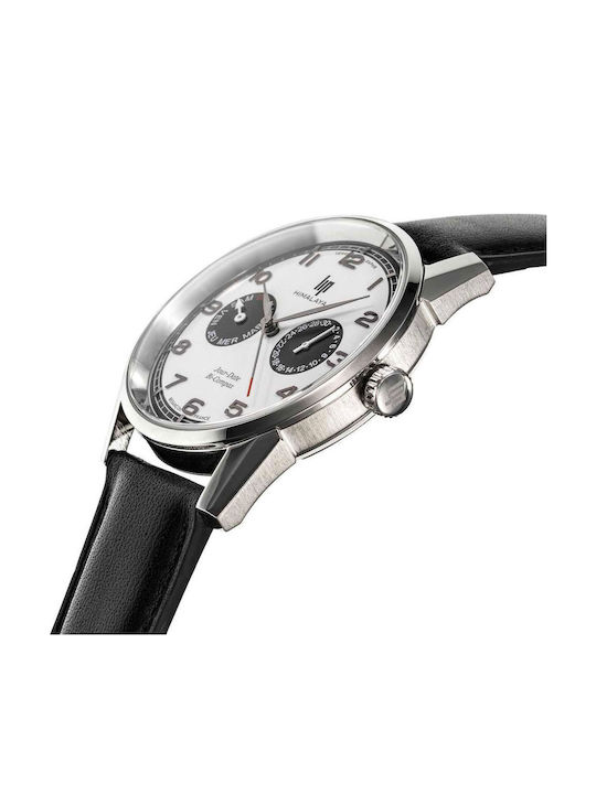 Lip Himalaya Black Leather Strap Men's Watch