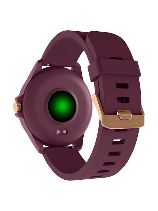 Harry Lime Ha07-2016 Mode Smartwatch Burgundisches Gummiband