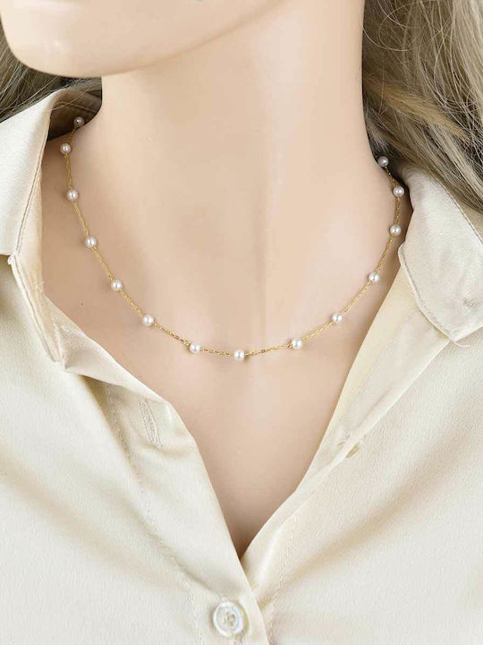 Aurore Halskette Gold 4mm Edelstahl Stahl 316l 55 cm