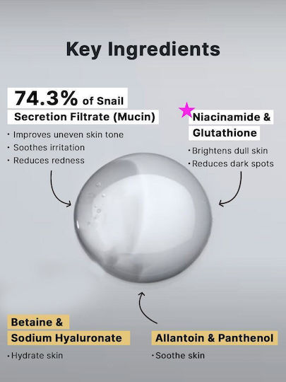 Cosrx Advanced Snail Radiance Dual Essence Moisturizing & Anti-aging Essence Face with Snail Secretion & Niacinamide for Radiance 80ml