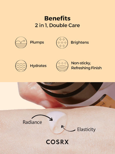 Cosrx Advanced Snail Radiance Dual Essence Moisturizing & Anti-aging Essence Face with Snail Secretion & Niacinamide for Radiance 80ml