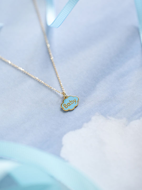Colier Aur 9κ Baby Blue