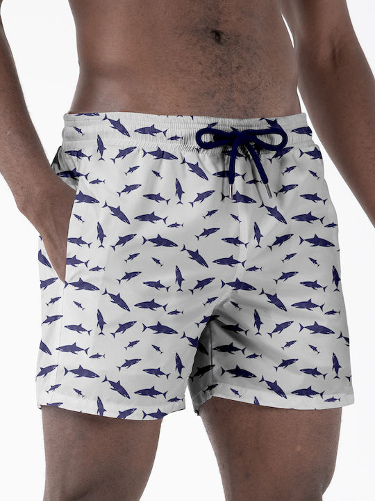 Costume de baie bărbați Pantaloni scurți Alb