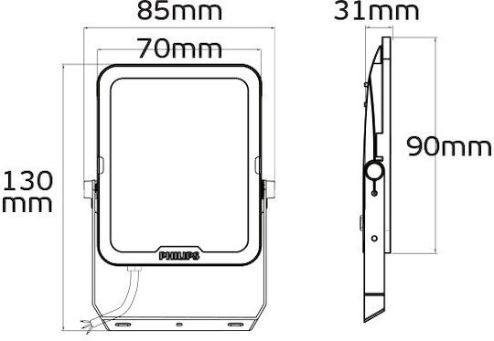 VK Lighting Waterproof LED Floodlight 10W Warm White 3000K WiFi IP65