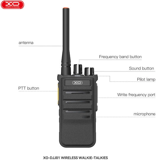 XO DJJ01 Stație Walkie Talkie 2W fără Ecran Set 2buc