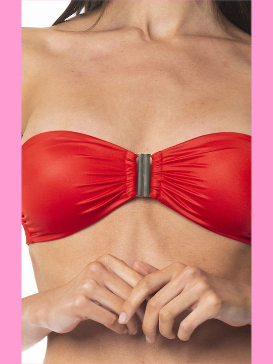 Set Bikini mit Abnehmbarer Verstärkung Brasilien Rote