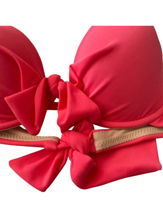 Bikini Σουτιέν με Ενίσχυση Απαλό Κοραλί