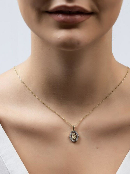 Yellow Gold Women's Talisman K14 Zircon Pa11100073