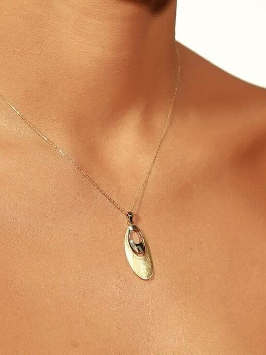 Yellow Gold Women's Necklace 14K Oval Kl11400084