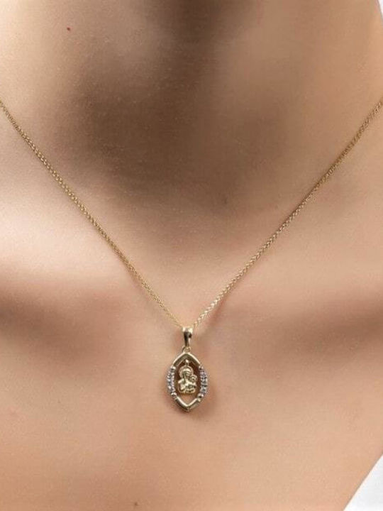 Women's Yellow Gold Talisman 14K Zircon Pa11100063