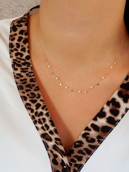 Art D Necklace Gold 14K Pearls Pln-p-123