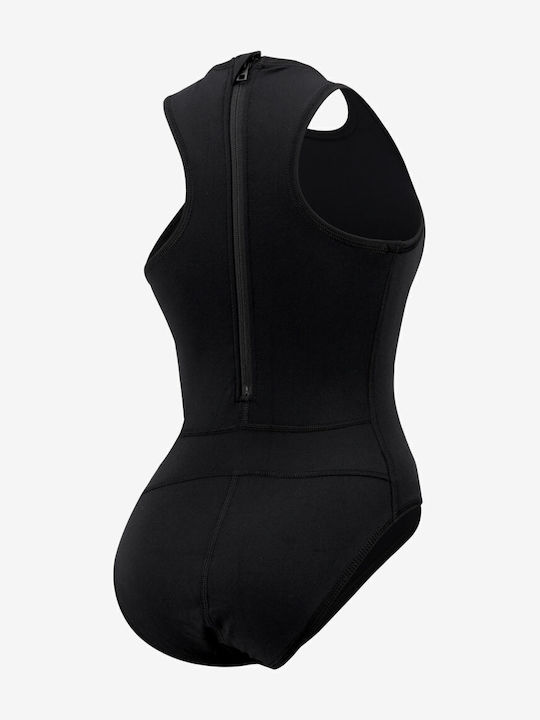 Costum De Baie Întreg Sport Cu Fermoar Negru