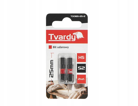 H5 25mm S2 Impact Screwdriver Bits 2 Pieces