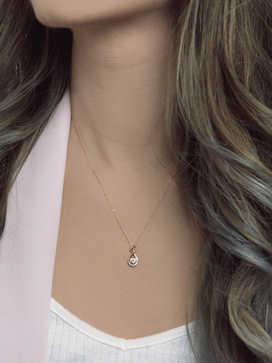 Colier Rose Stone K14 Golden Tiara