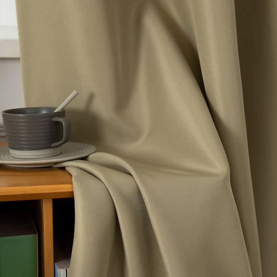 Beauty Home Green Curtain with Grommets 140x270cm