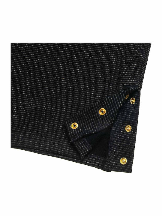 Kinderkleid Mädchenkleider Langärmelig mit Zubehör Schwarz