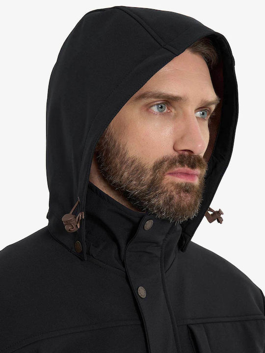 Winter Jacket Softshell Waterproof and Windproof Black