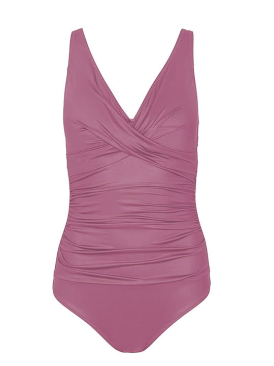 Costum De Baie Întreg Pentru Bust Mare Mov