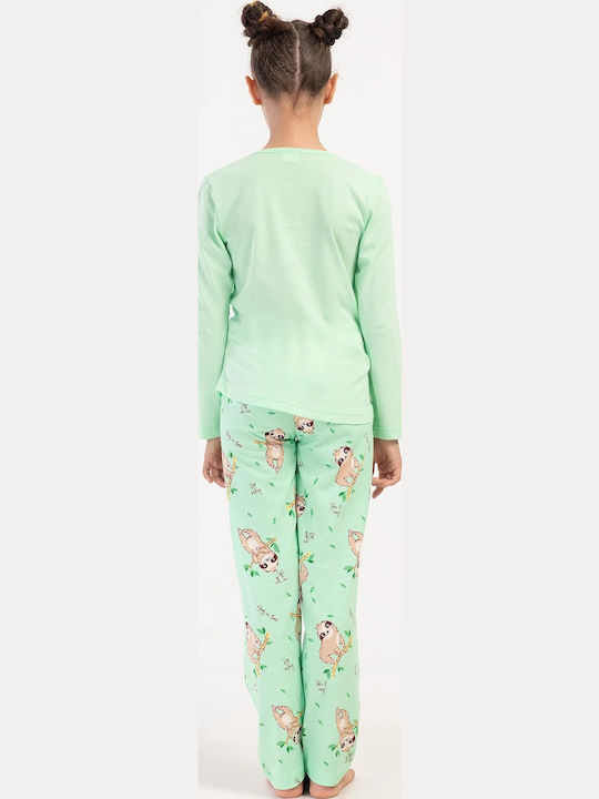 Vienetta Secret Kids' Pajamas Winter Bay Leaf Mint