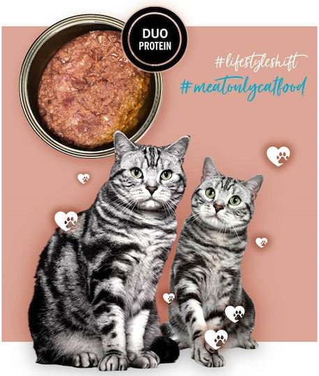 3coty Wet Food for Adult Cats with Turkey and Rabbit Gluten-Free 80gr