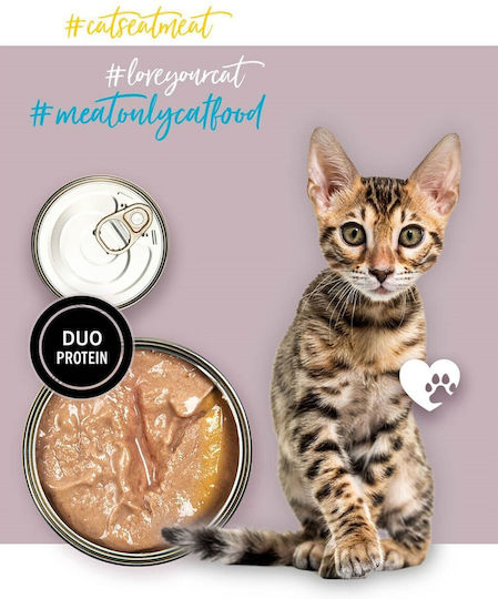 3coty Wet Food for Cats with Turkey Gluten-Free 80gr